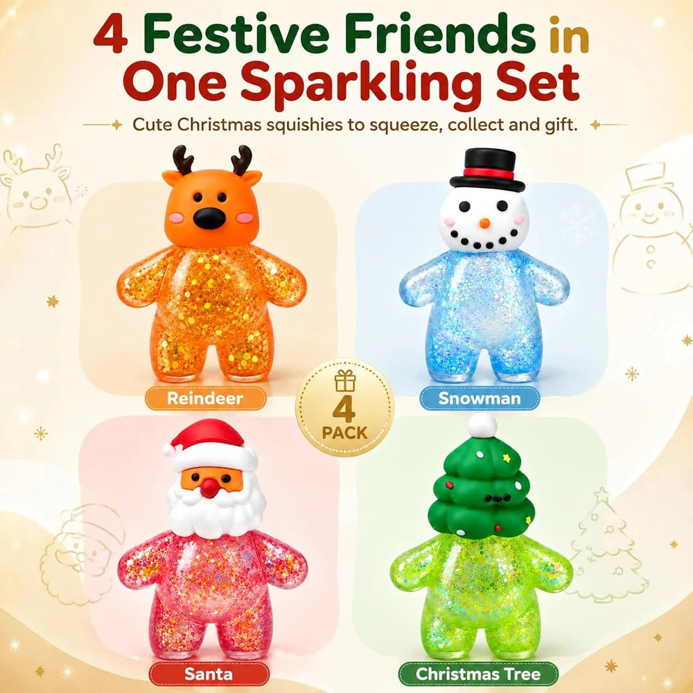 Christmas Glitter Squishy Set