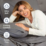 Dark Grey Cooling Queen Sheet Set