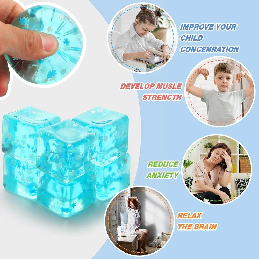 Snowflake Sensory Stress Cube